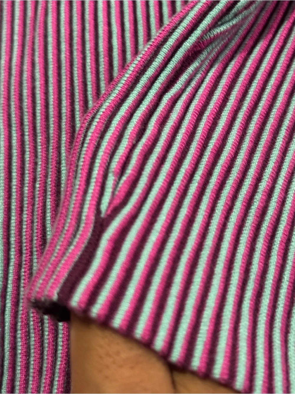 Desigual Ribbed Zip-Up Turtleneck Sweater in Purple and Teal - Picture 13 of 13